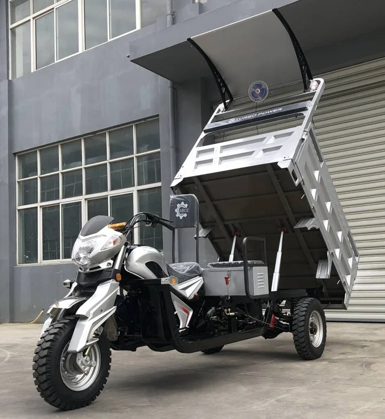 2 Tons Loading Capacity Dump Truck with BOOSTER Three Wheel Motorcycle Motorized Tricycles