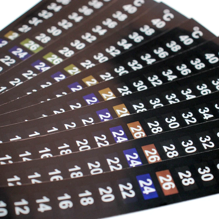 Customized good quality read easy reading aquarium thermometer sticker