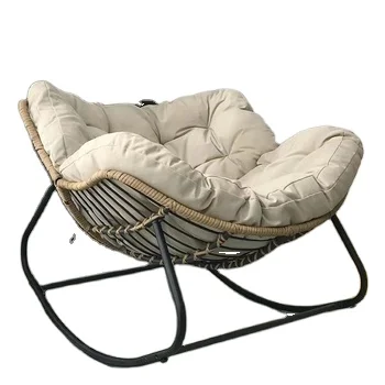 Modern Design Outdoor Living Room Bedroom Dining Room Luxury Rattan Rocking Chair Leisure Chair