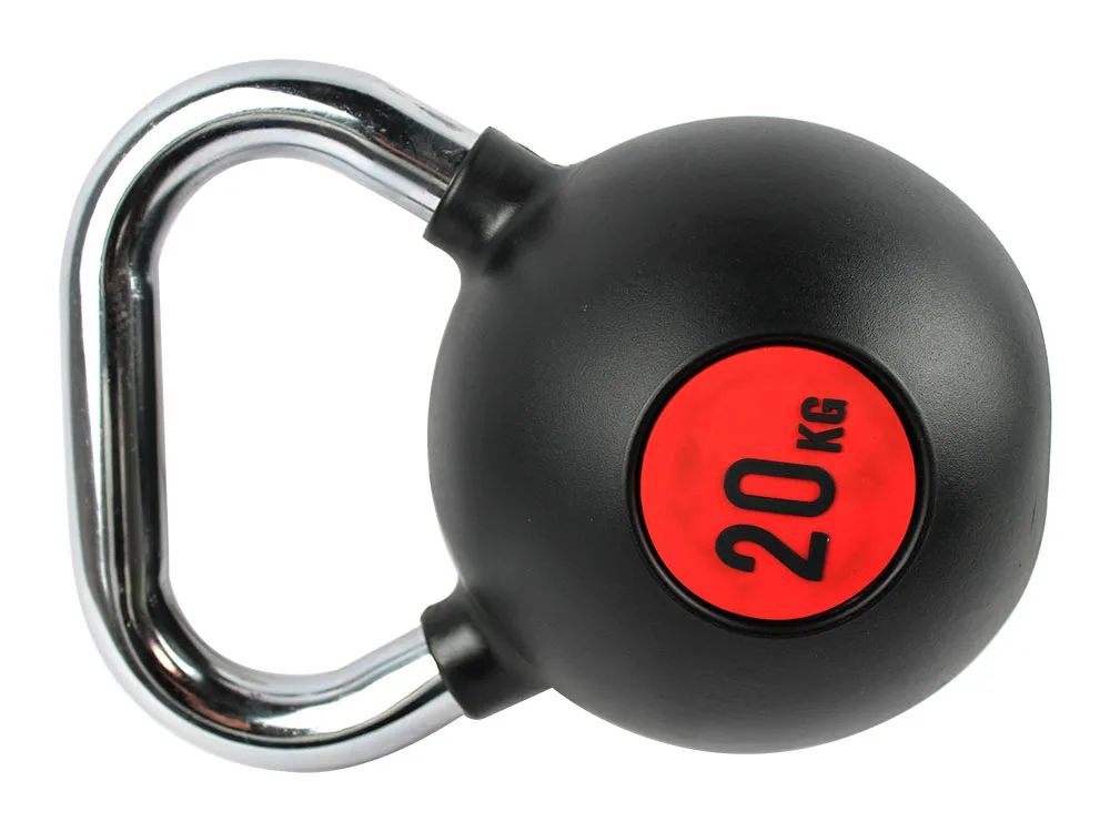 Factory wholesale Colorful Gym Fitness rubber Coated Cast Iron Custom Logo Color Weights Rubber Kettlebell