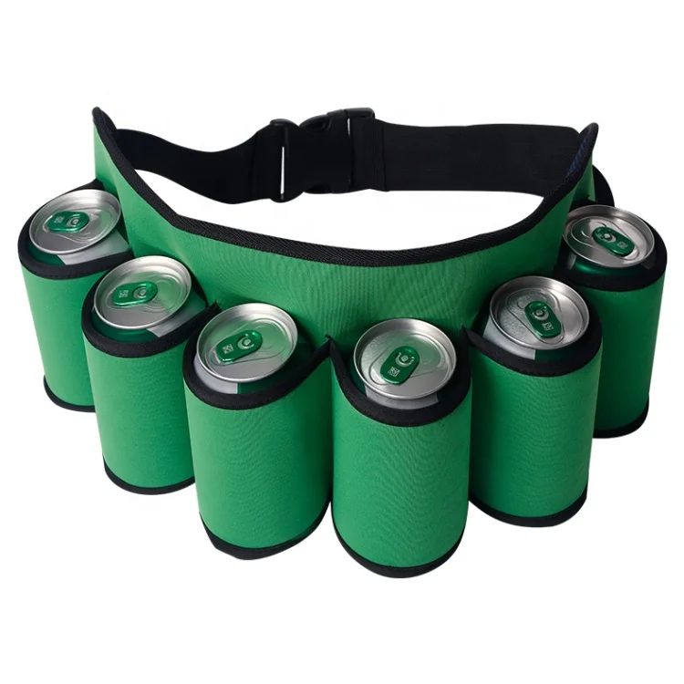 Fashionable 6-Pack Neoprene Adjustable Shoulder Strap Sling Belt Insulated Thermal Waterproof Beer Can & Cola Bottle Cooler