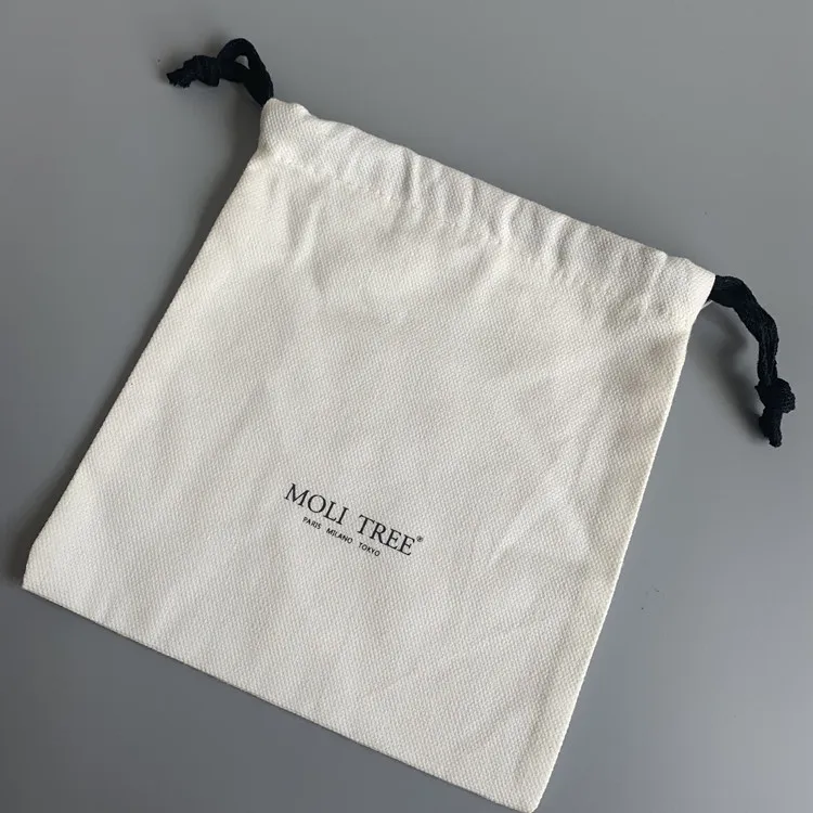 Wholesale Canvas Cotton Shoe Drawstring Storage Bag Large Organic Natural Canvas Gift Dust Bags