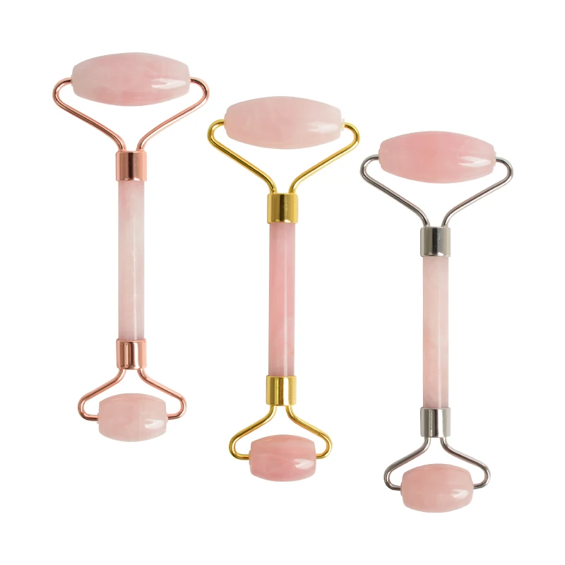 rose quartz for face and gua sha scraping tools tool set facial massage natural pink jade roller
