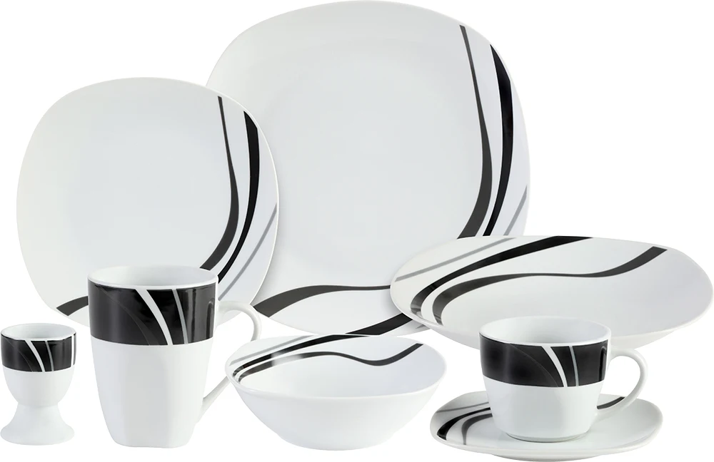 
Europe Style Dinning Ceramic Square Dinnerware set 