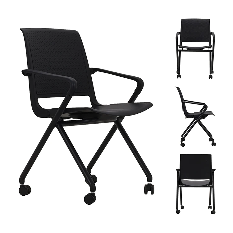 Fabric Padded School Chair Training Chair with Writing Tablet Stackable Conference Tablet Chair Wholesale