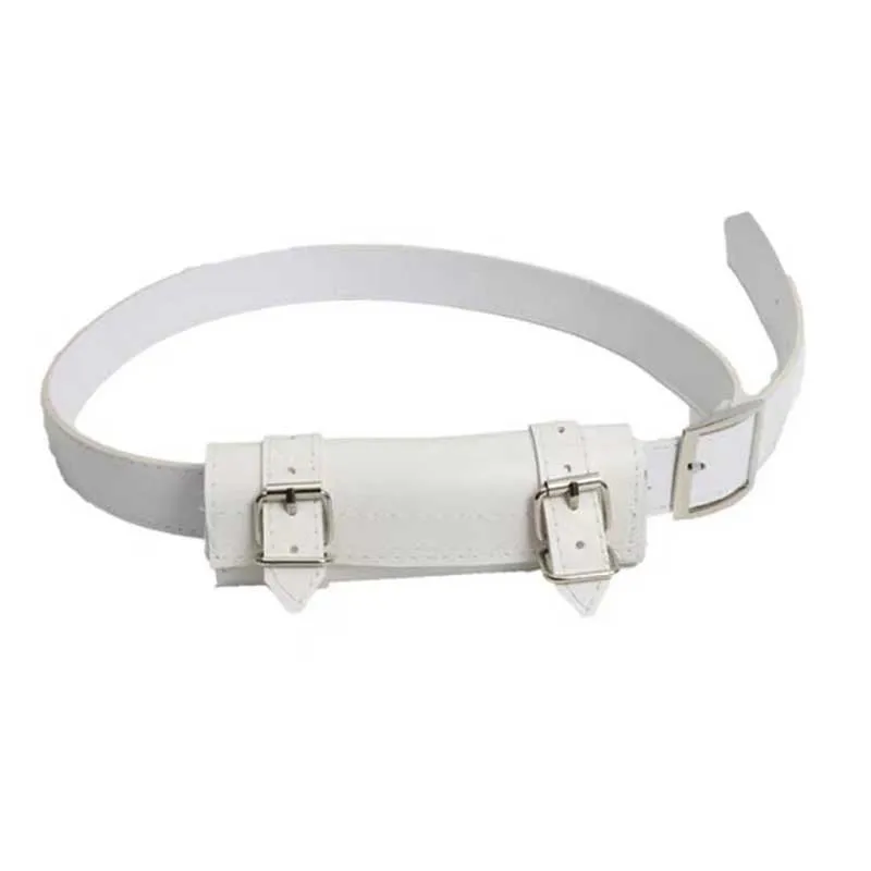 Sheath Scabbard Holster Sword Holder White Black PU Leather for Katana Demon Slayer Belt Rapier Ring Strap Waist