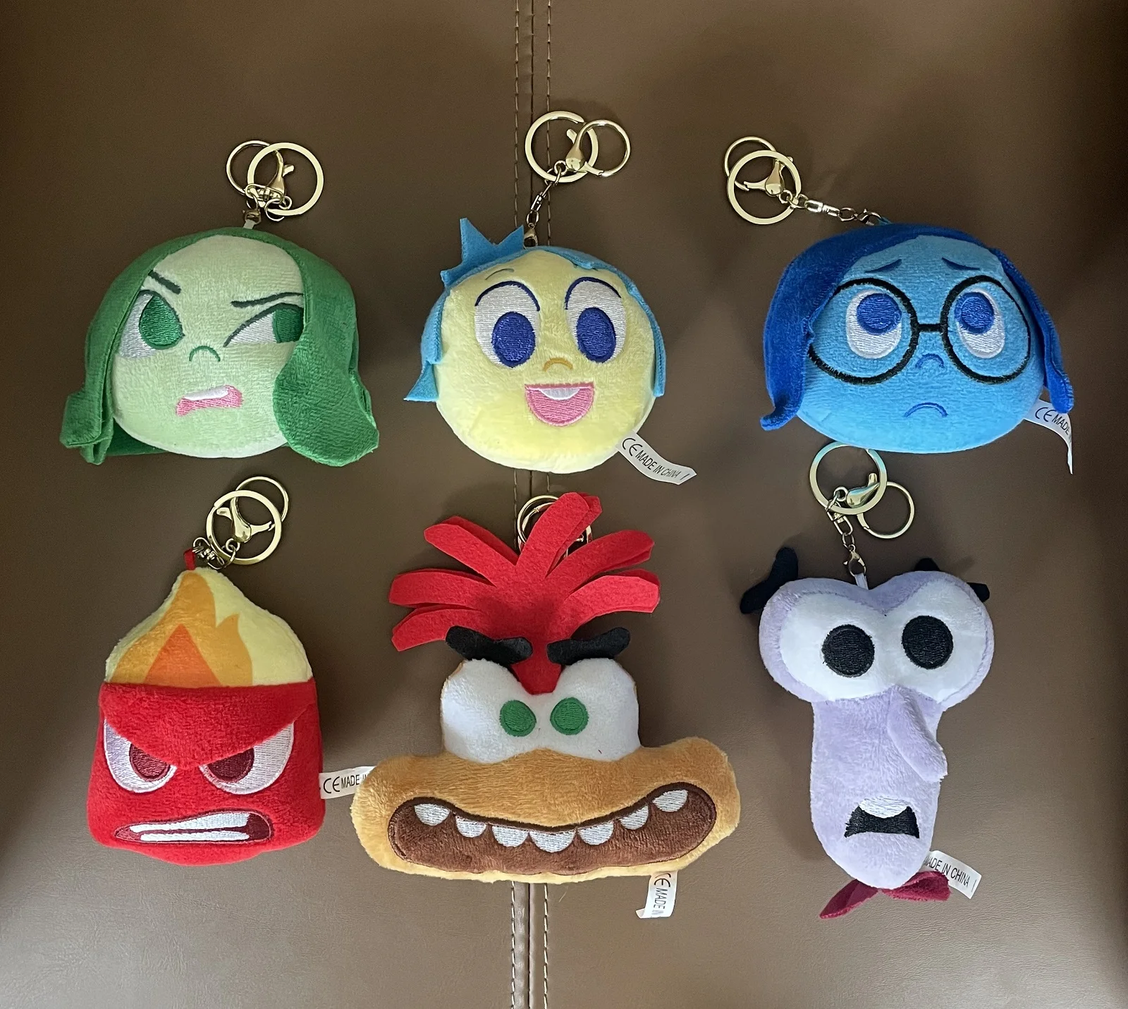 New Sales Cartoon Character Peluches Anime Brain Mood Plush Keychain Sad Angry Anxious Plush Pendant Baby Toys