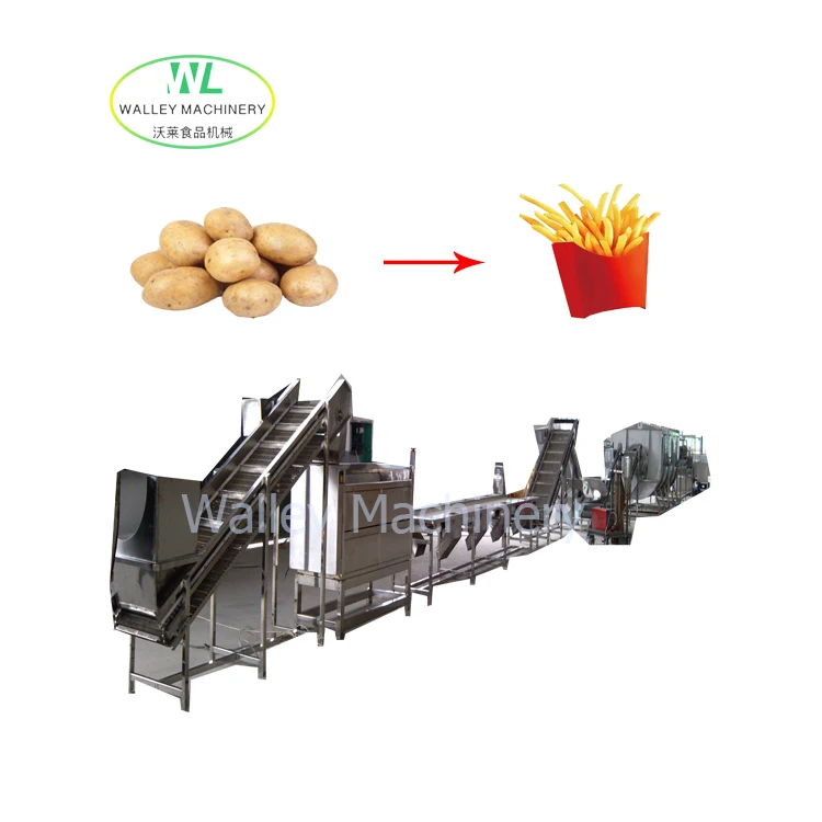 Factory Supply Price Industrial Potato Processing Line Washing Peeling Cutting Freezing Potatoes For Chips French Fries
