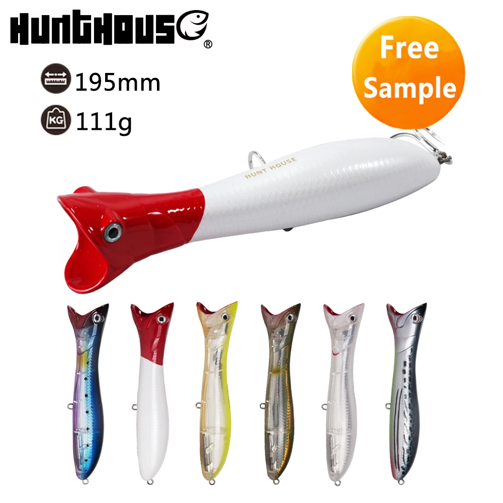 salt water fishing lure sinking popper plastic popper lure 3d eyes popper lure