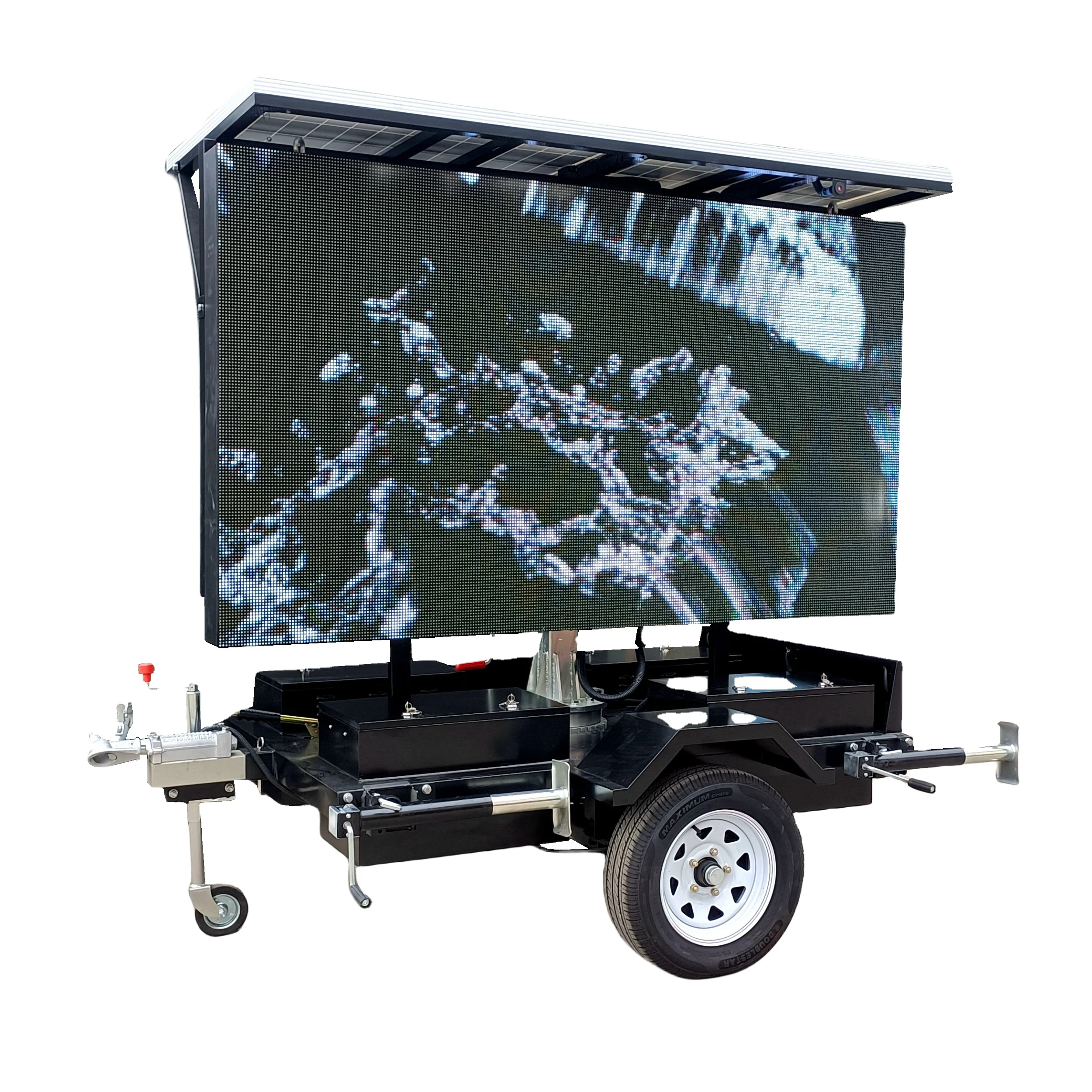 Waterproof Mobile 4sqm P6 Full color Small screen LED Module Rising Solar Battery DIP Video billboard truck trailer Car Vehicle
