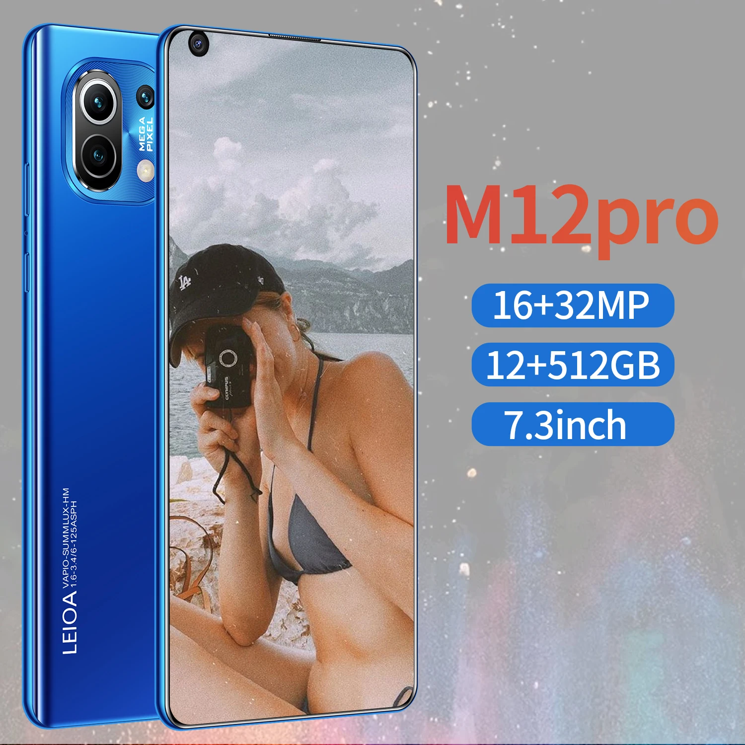 Hot Sell 12GB+512GB M12 PRO 5G Smartphone Dual SIM Deca Core 7.2 Inch Big Screen Android Mobile Phone