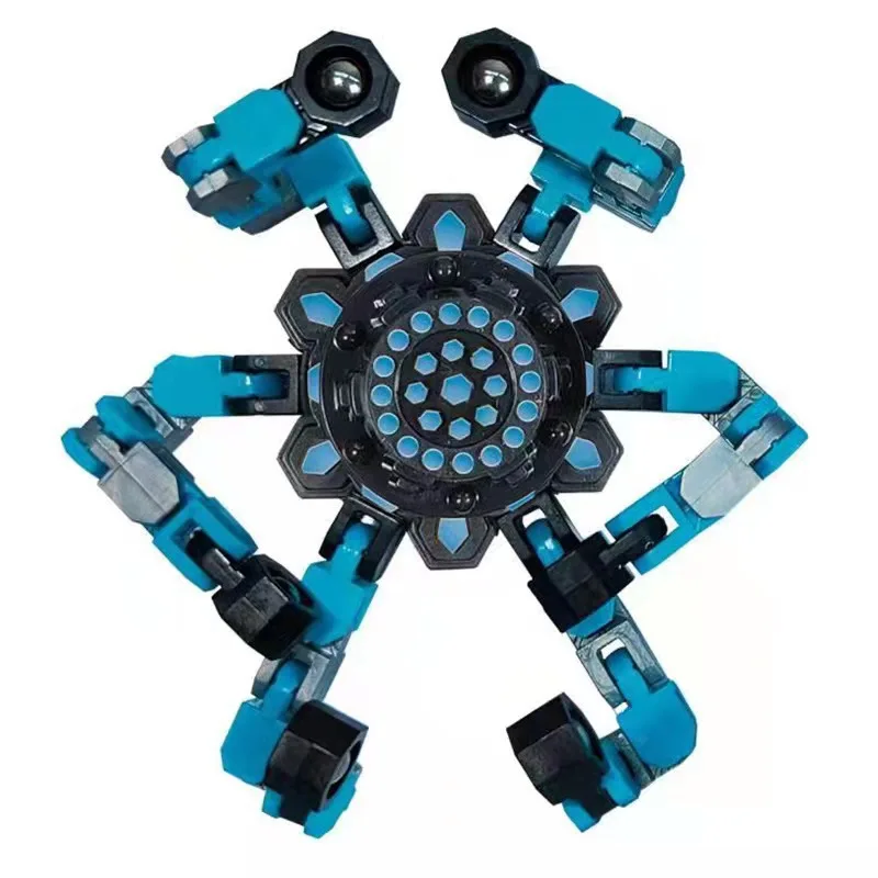 Decompression Fingertip Spinner Toys Deformable Fingertip Spinning Top Toy Vent Chain Toys for Boys