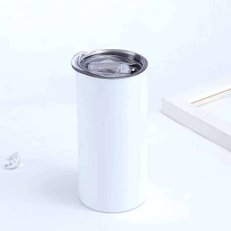 15oz 20 oz 30oz stainless steel water bottles cups white sublimation blank straight skinny tumbler with lids