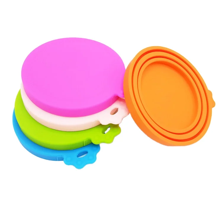 Food Grade Universal Durable Portable Silicone Pet Food Can Covers And Lids