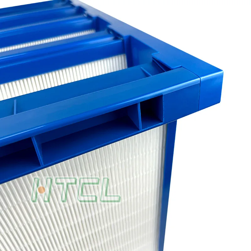 Customized Compact Filter V Type Plastic Frame Fiberglass Air Purifier V-Bank HEPA Filter For HAVC System