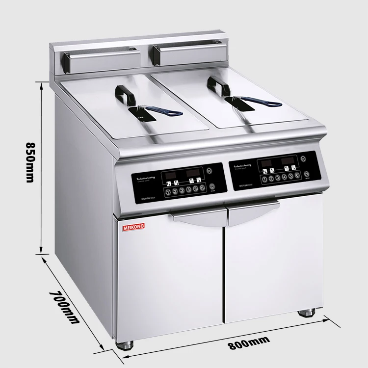french fries machine industrial  with 2 tank heavy duty electric deep fryer