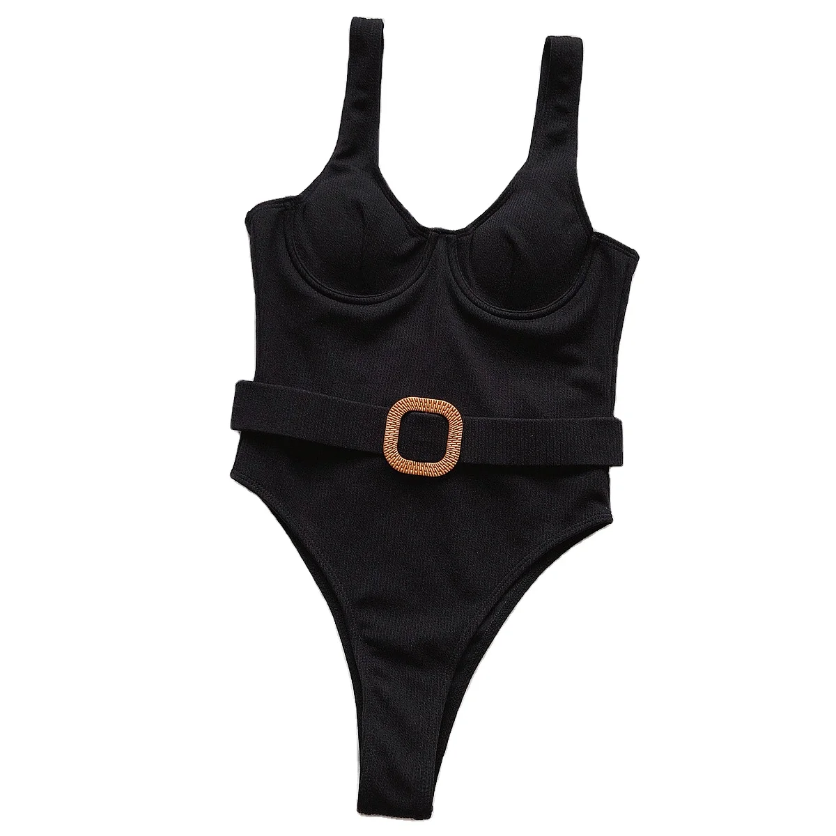 ZY5060 100% Full Test Sexy One Piece Black Female Swimsuit