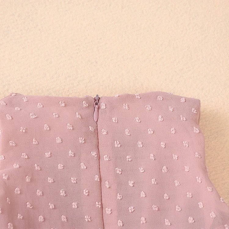 Stylish chiffon girl dress import bowknot flower kids dress for girls 0-4 years