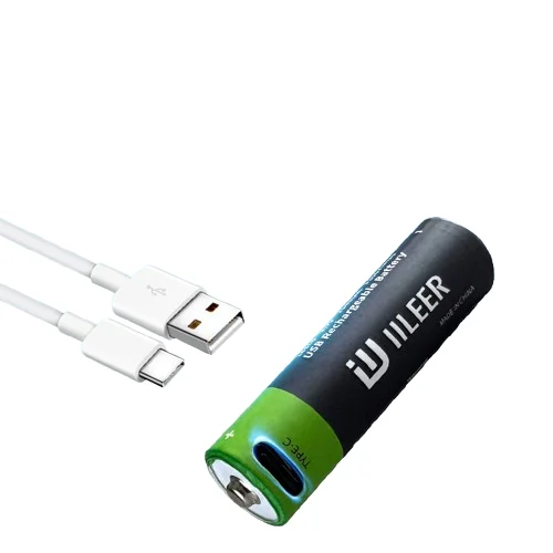 OEM Packaging 2405mWh 14500 Rechargeable Lithium Battery 3.7V 650mAh 1200 Cycles High Rate Discharge Cell With Type C Port