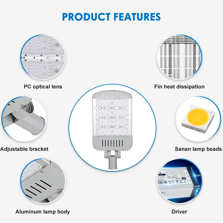 High Quality Streetlight Park Garden Highway Ip65 Waterproof 50w 100w 150w 200w 250w 300w Outdoor Led Street Light
