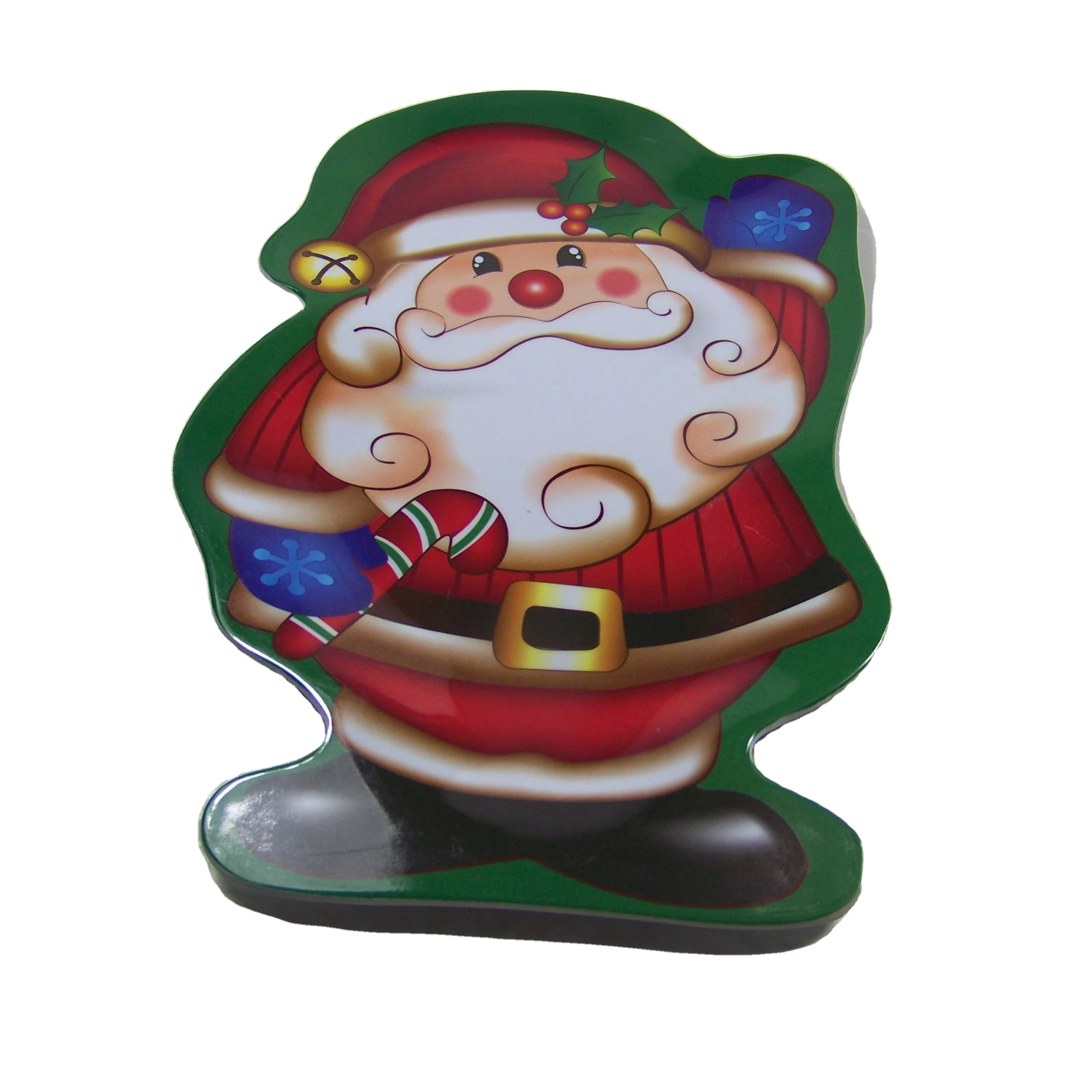Hot Sale Dinnerware Factory Supply melamine serving plate Christmas Santa Claus Shape Melamine Plates custom printing