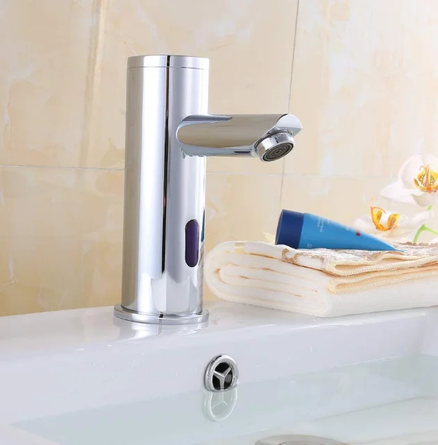 New arrival led waterfall touchless sensor basin faucet water mixer for decoration