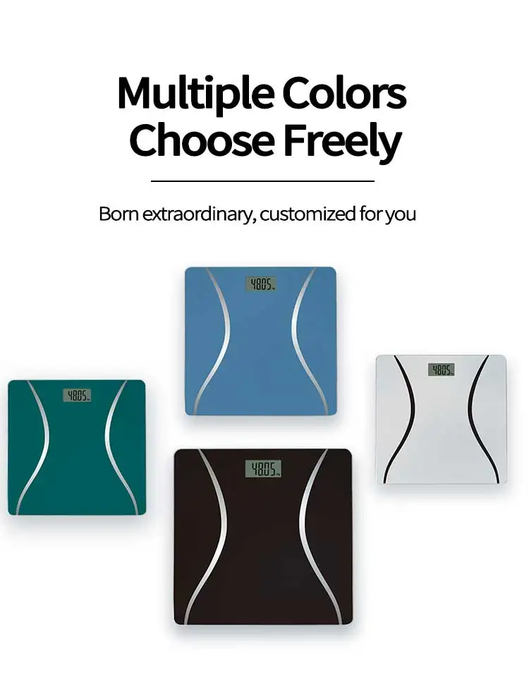 Manufacturer OEM ODM Service Customizable Bathroom Scale Tempered Glass Digital Body Weight Scale 150kg 180kg Electronic Scale