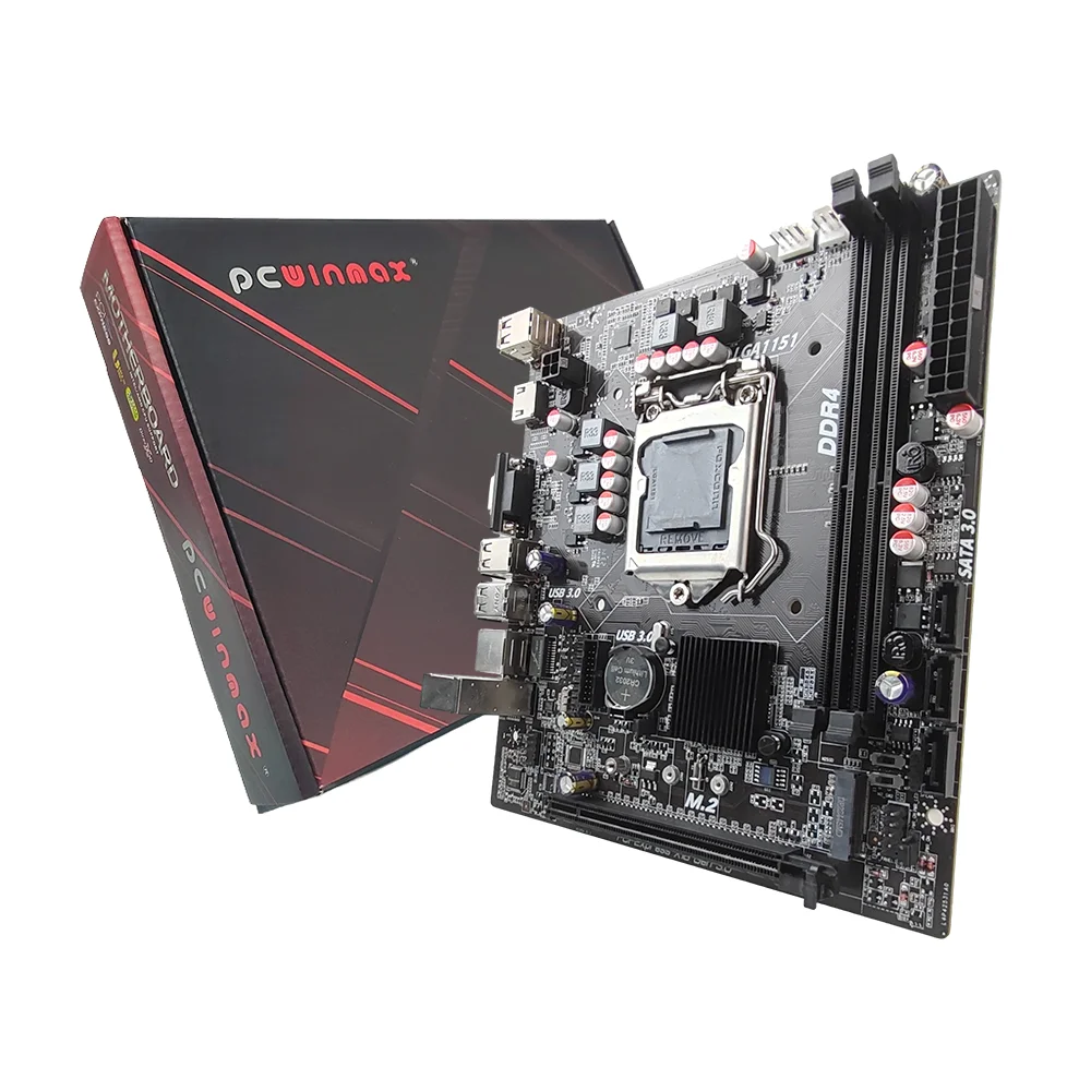 Материнская плата PCWINMAX OEM Micro ATX H110 LGA 1151 двухканальная DDR4 H110 H310 H410 H510 H610 набор микросхем материнская плата