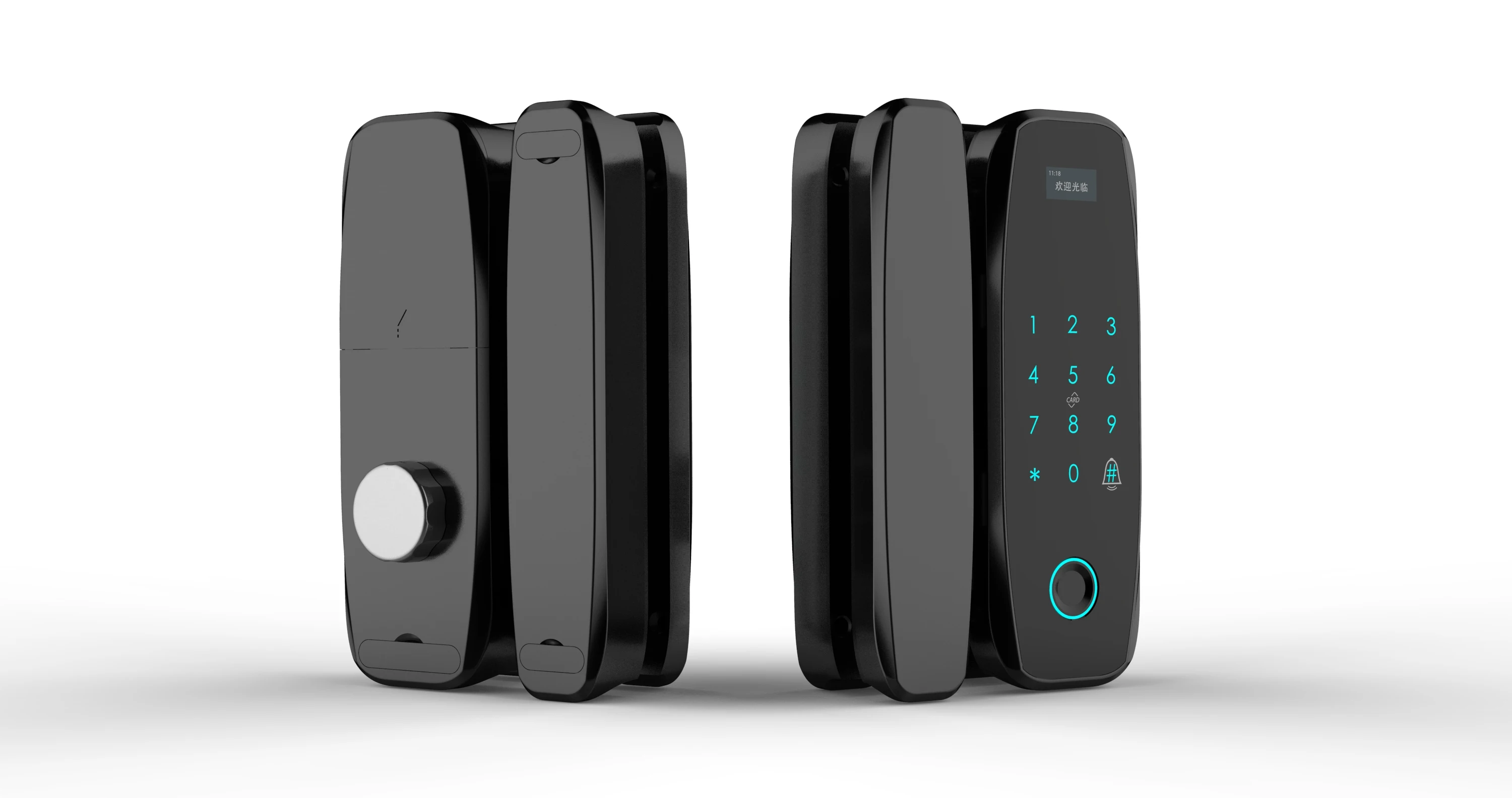 office glass door locks fingerprint biometric smart door locks card passoword lock