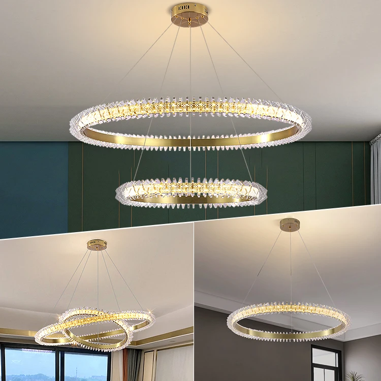 Energy Saving Modern Indoor Decoration Aluminum Acrylic Luxury Crystal Led Chandelier