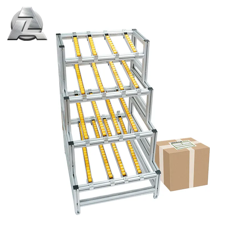 New design fluent conveyor aluminum t slot profile fluent strip shelf workbench storage shelf