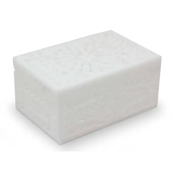 Beautiful White Marble Inlay Decorative Work Jewelry Box  Handmade Designer Alabaster Stone Boxes India 2021 made in India