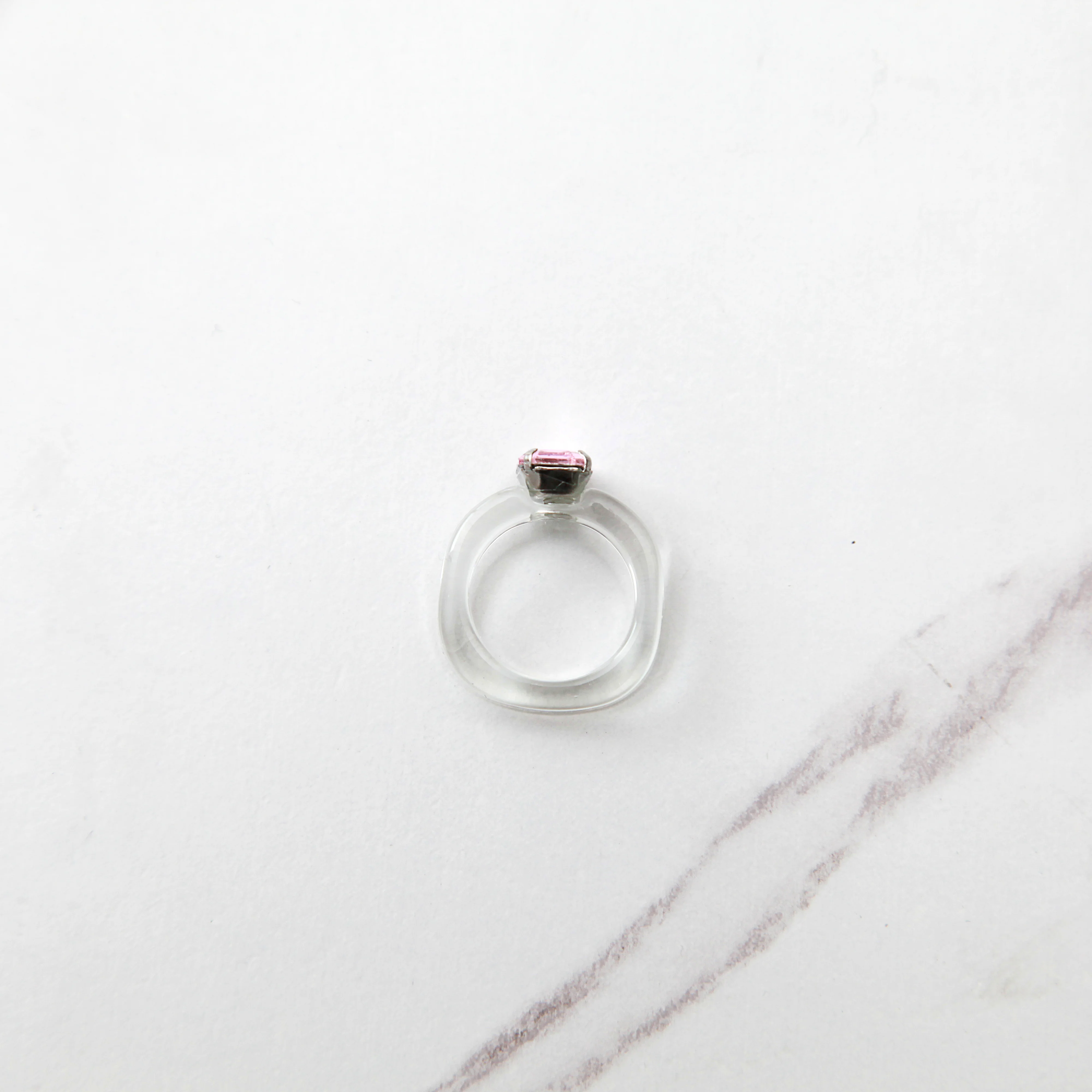 Maxery Vintage Design Colorful Crystal Acrylic Resin Diamond Ring Irregular Rhinestone  Resin Finger Rings For Party