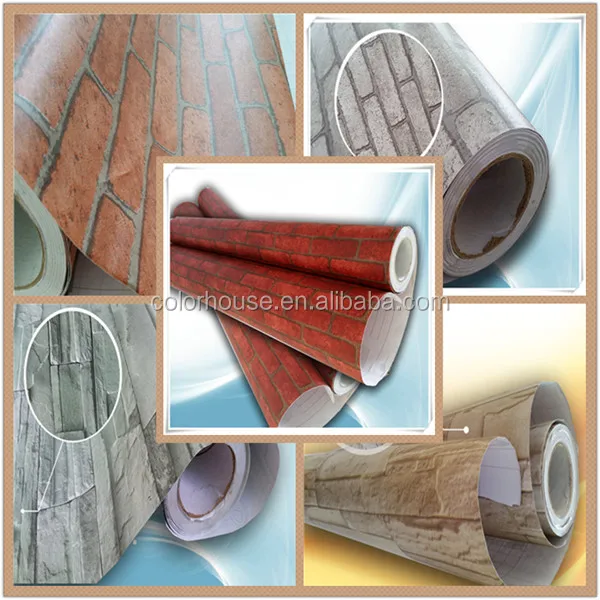 Wallpaper for Home Decorative PVC Self Adhesive Brick Design Wall Paper Acrylic Adhesive Glue Brick Effect CLASSIC Colorhouse
