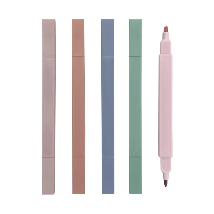 Wholesale non-toxio Novelty Solid Pastel Bible Highlighter Pen Multi Color dual tips Gel Highlighter Marker Pen Set for Children