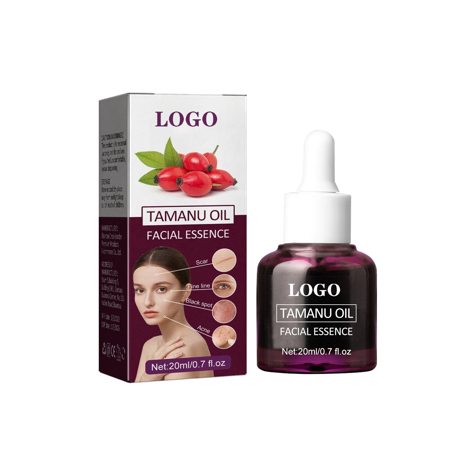 China Cosmetic Factory Low Price Customized Organic Body Care Essential Oil Tamanu Oil