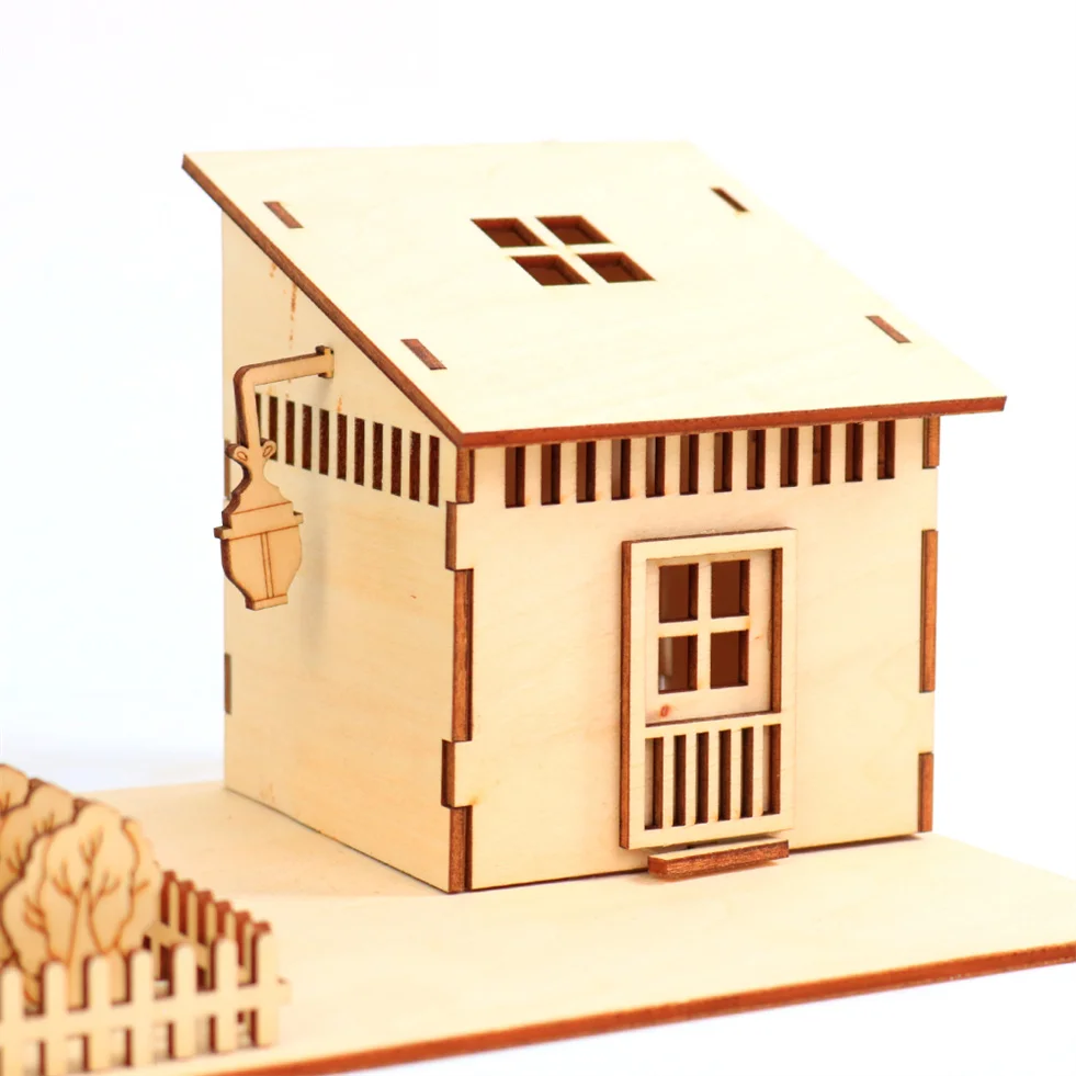 2024 Raw wood color low-cost high quality Diy miniature wooden box doll house