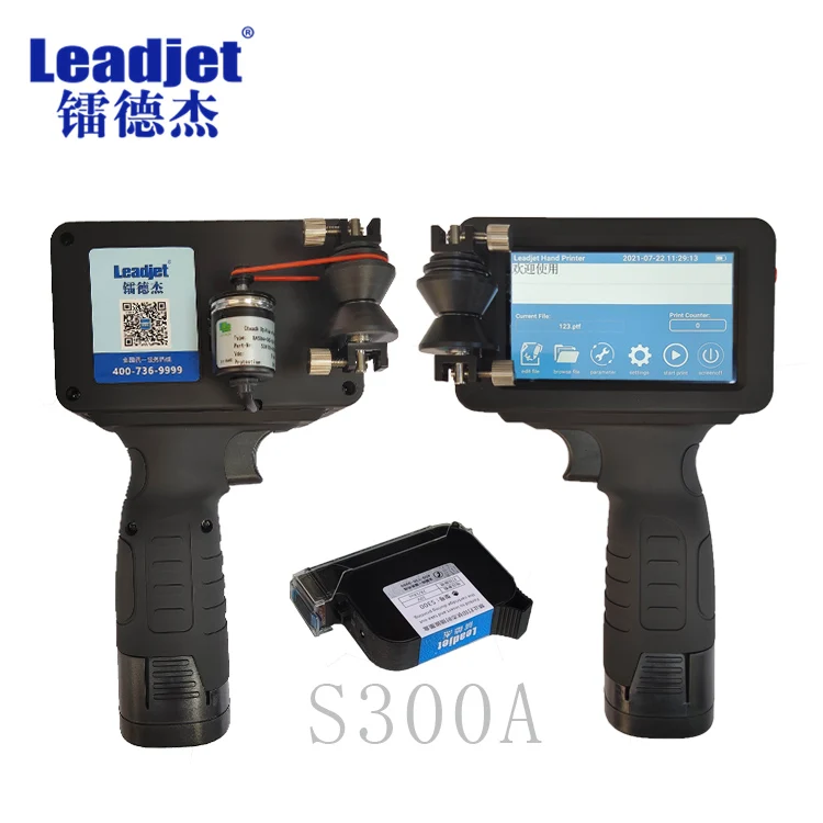 S300A Easy Operation TIJ Handjet Printer Font Height 1.5-12.7 mm Pipe Tube Lot Number/ Batch No. label Printer