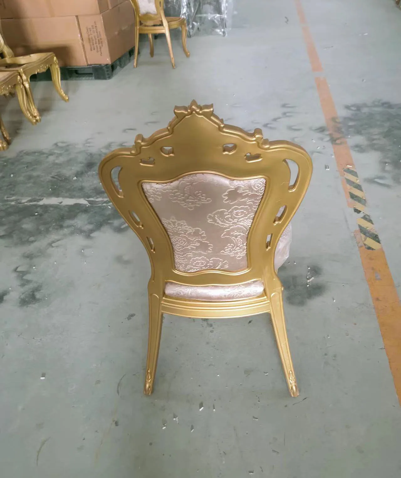 Event wedding banquet dining gold resin King louis chairs