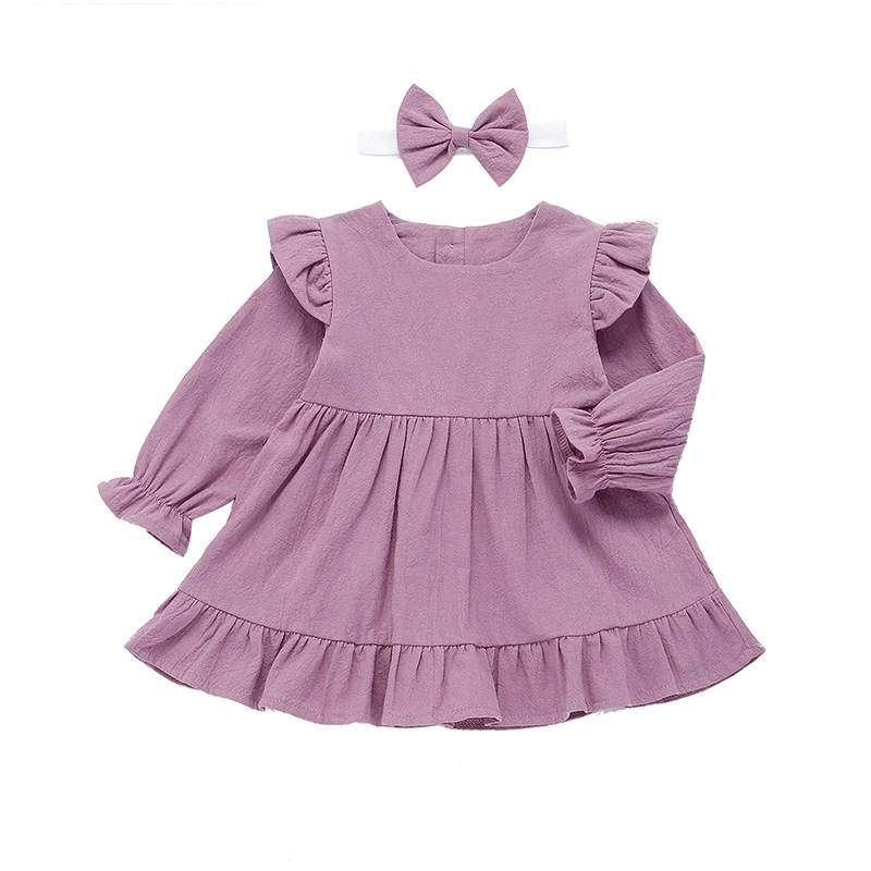 Wholesale Europe Girls Dress Boutique Children Dress for Autumn Kid Dress