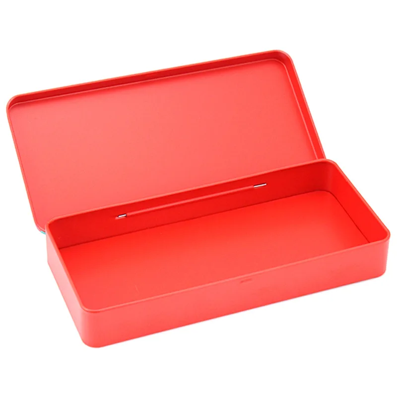 Rectangle Tin Box Cartoon pencil Case Hanged Metal Tin Box Can Pen Tin Box  with Cover For Candy Biscuit Metal Packaging