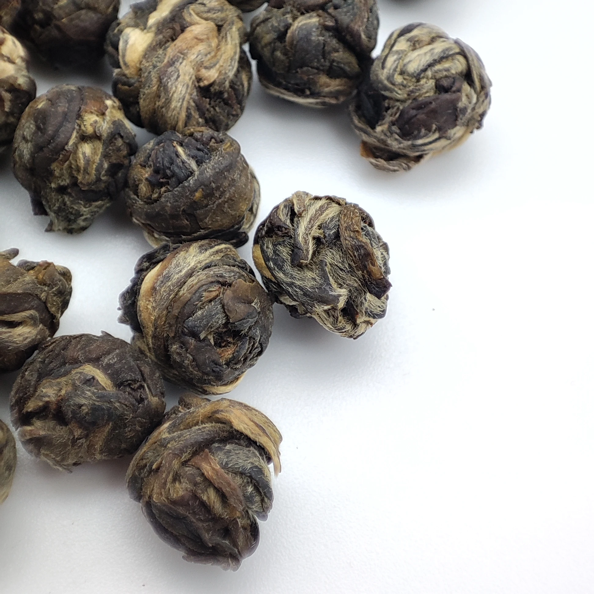 Dragon Pearl with flower aroma green tea balls luxury EU standard longzhu organic Jasmine green tea balls