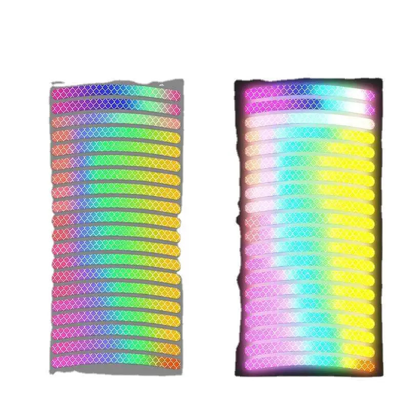 Новый Дизайн Радужный велосипед отражатель безопасности велосипед Светоотражающие наклейки