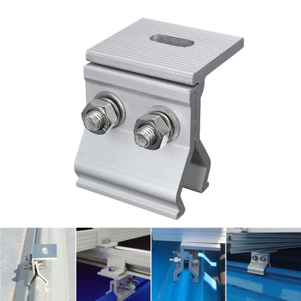 Solar Tin Roof Panel Clamp stainless steel roofing tile clamp angular solar mounting clamp for trapezoidal metal roof