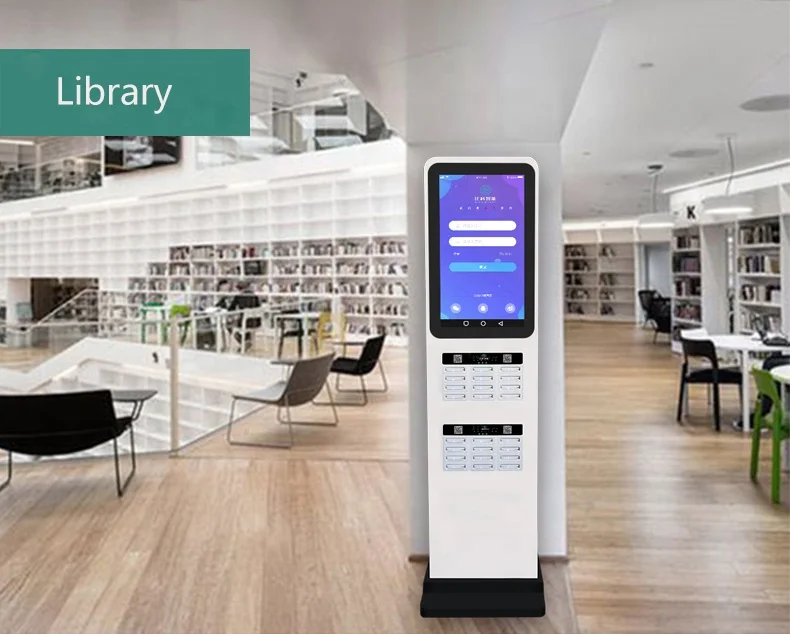 
24 ports power bank rental station with LCD screen 