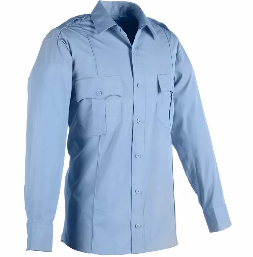 Китай, оптовые поставщики, высокое качество, индивидуальный дизайн, Синяя Униформа с длинным рукавом для охранников