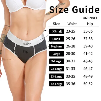 Cotton Mid Waist Women Briefs 4 Four Layers Absorb Plus Size Leak Proof Underwear Period Panties Underwear