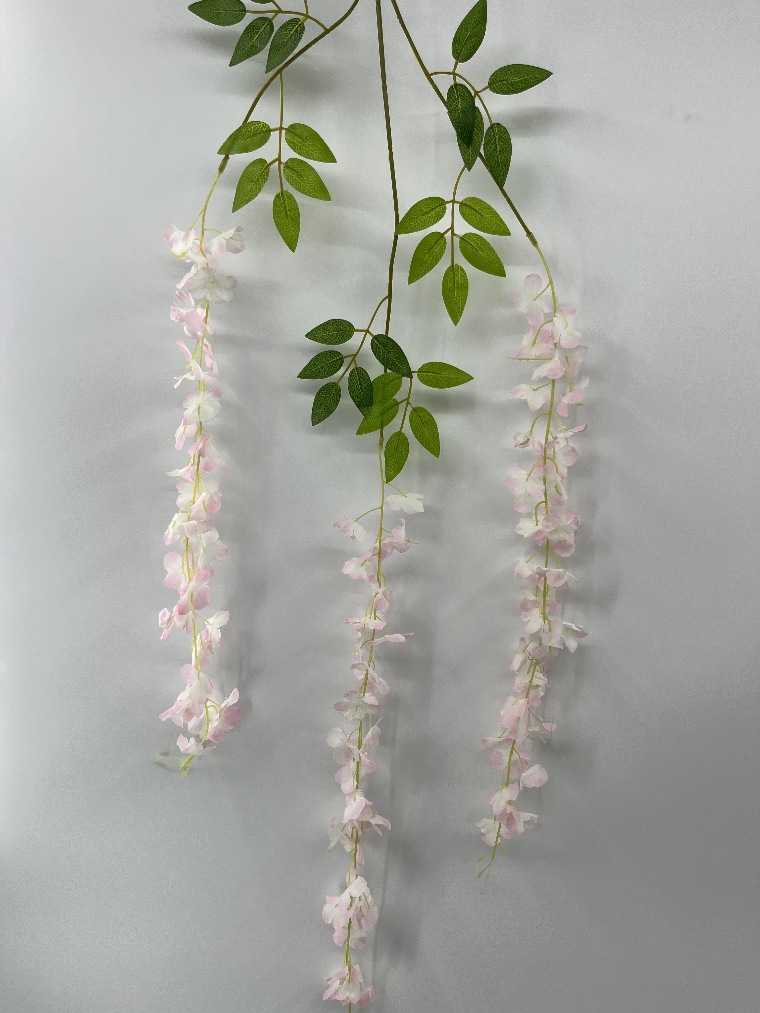 Hot Sale Artificial Wisteria Flowers Vines Garland Hanging Plants wall foliage wedding decoration
