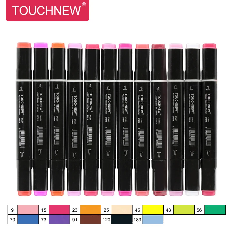 
6/12/24/30/36/40/60/80 Customs Amazon Soft Brush Head Art Marker Supply Artistic Sketching Alcohol Permane Marker Pens 