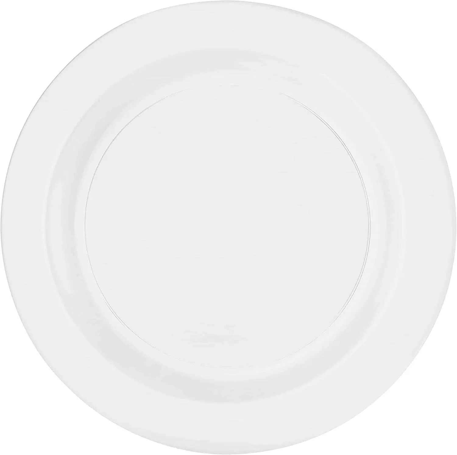 White Plastic Dinner Plates 10.25 Inch, Premium Disposable Plates, Safe and Reusable, Great for Party